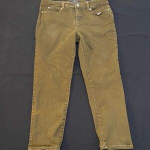 Talbots Olive Cropped Jeans